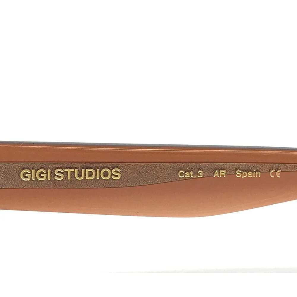 Gigi Studios Sunglasses ELISA 6898/0 Brown Purple Frames w/ Gradient Blue Lenses